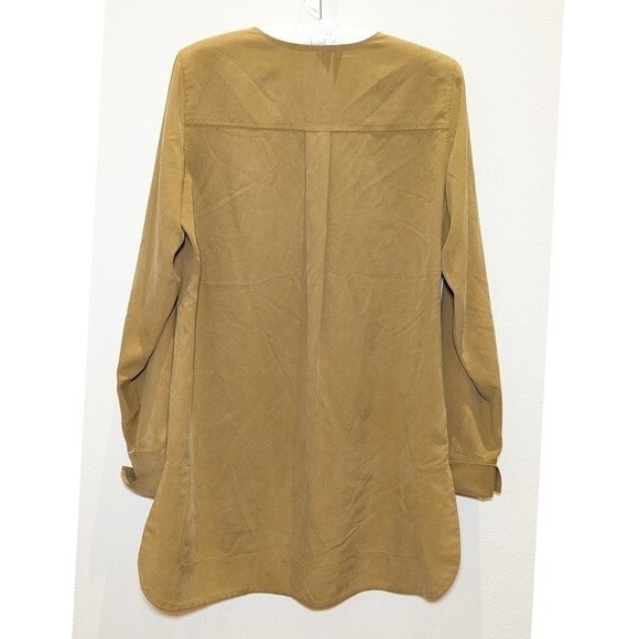 Soft Surroundings 100% Silk Long Sleeves Tunic in Brown - Picture 4 of 14